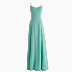 NWT J. Crew Aqua Blue Long Gown, Maxi Dress